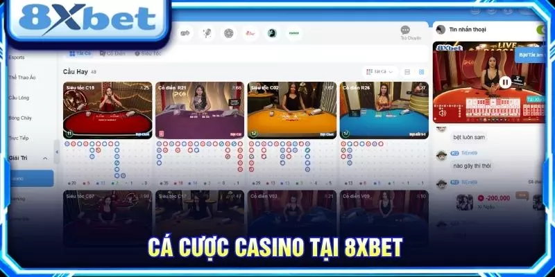 8XBET – Khám Phá Nền Tảng Giải Trí Trực Tuyến Nổi Bật Cá cược casino tại 8XBET